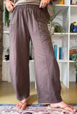 Lagen Relaxed Barrel Pant Chocolate
